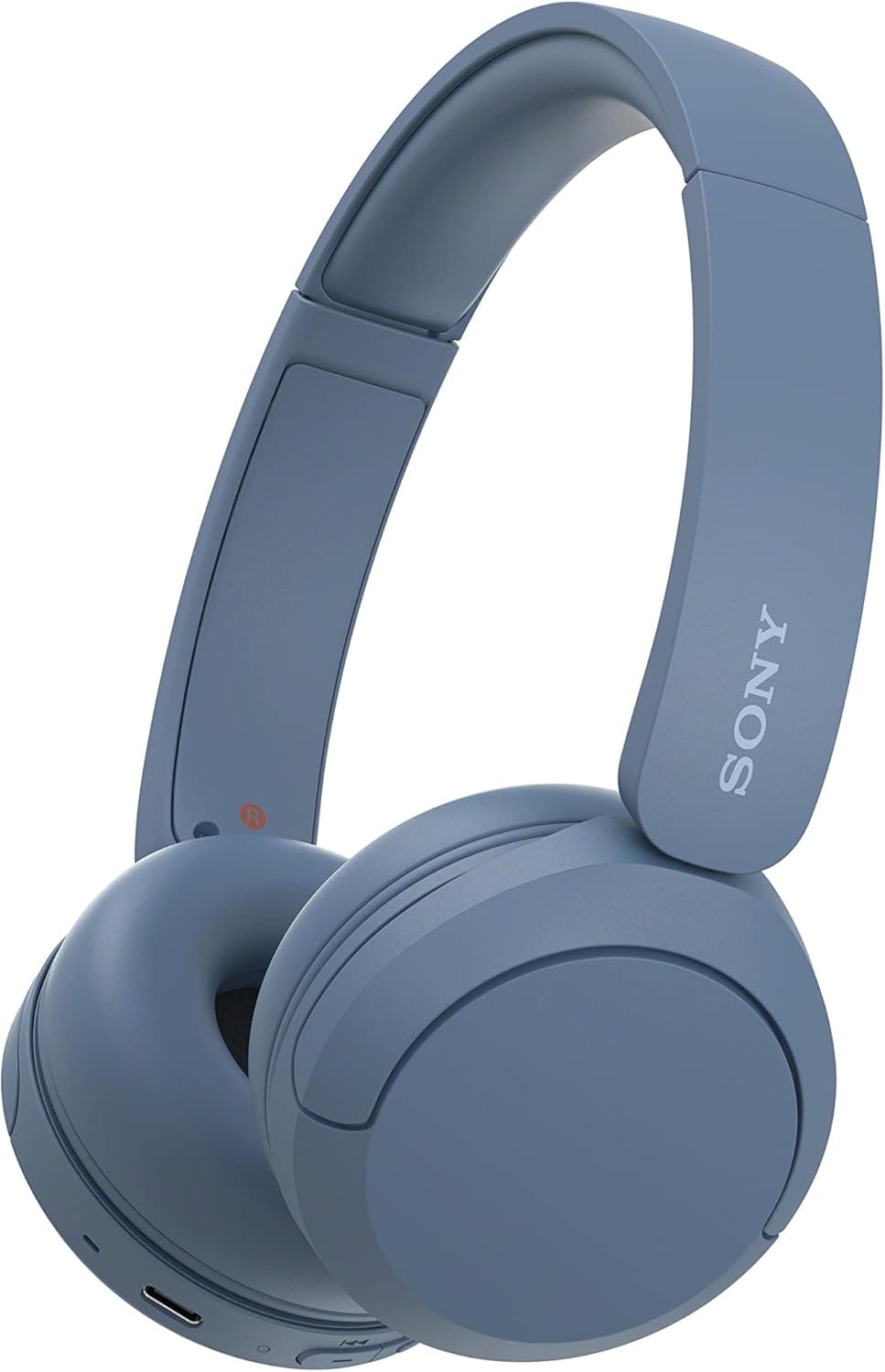 Auriculares de diadema sem fios Bluetooth Sony WH-CH520, som de alta qualidade, design leve, bateria de 50 h, carregamento rápido, equalizador, chamadas nítidas, iOS e Android - azul