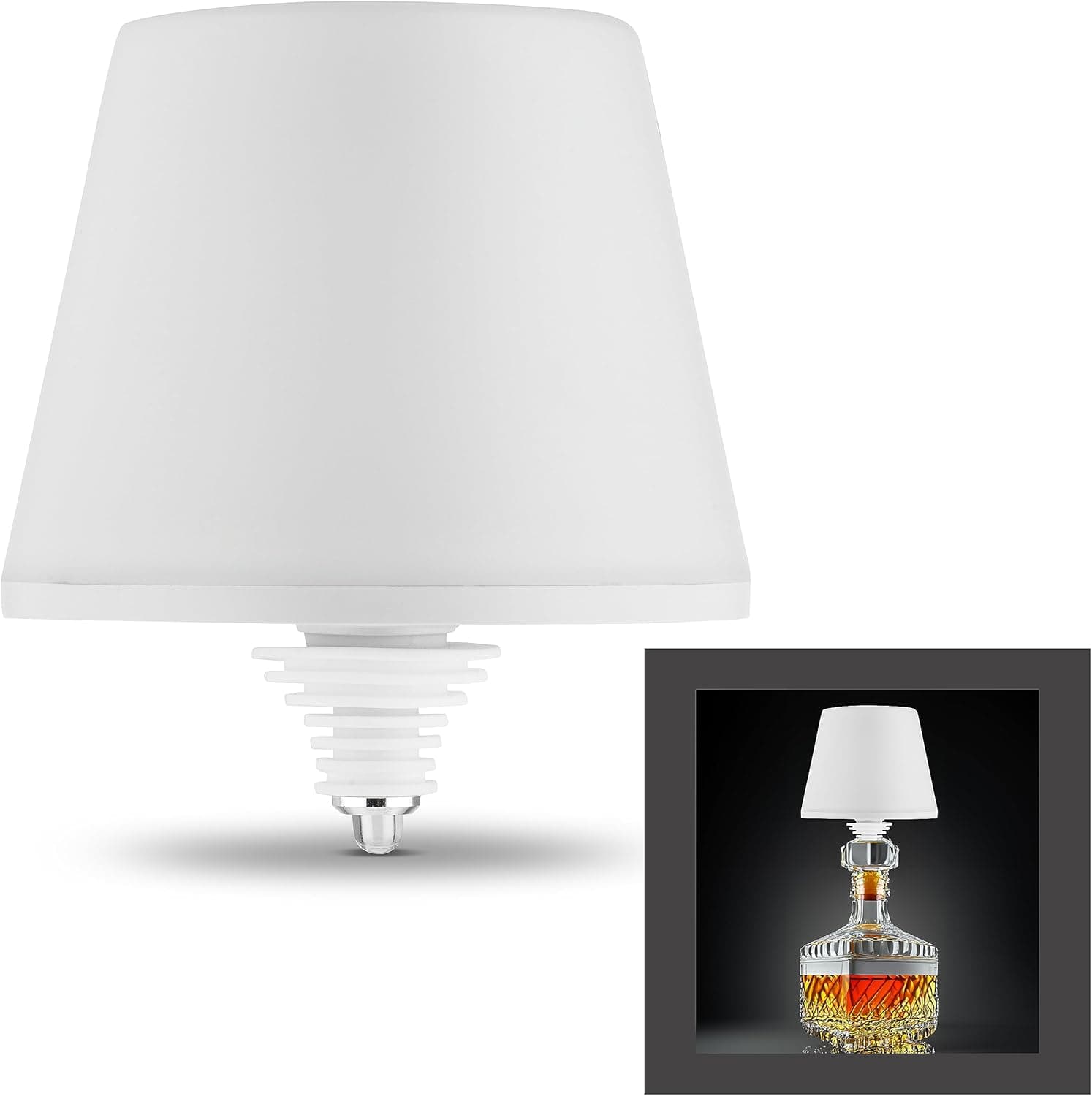 REV Lamparrusco - Candeeiro de mesa sem fios com bateria, 130 lm, 2 W, 4000 mAh, luz de garrafa regulável em branco quente e proteção IP54 à prova de salpicos