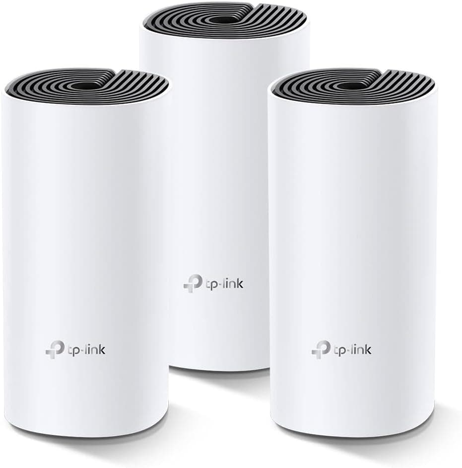 TP-Link Deco M4 (3-Pack), Mesh Wi-Fi AC1200, cobertura de até 370 m², adapta-se a pisos e residências de vários andares, modos de trabalho múltiplos, 2 portas Gigabit por unidade