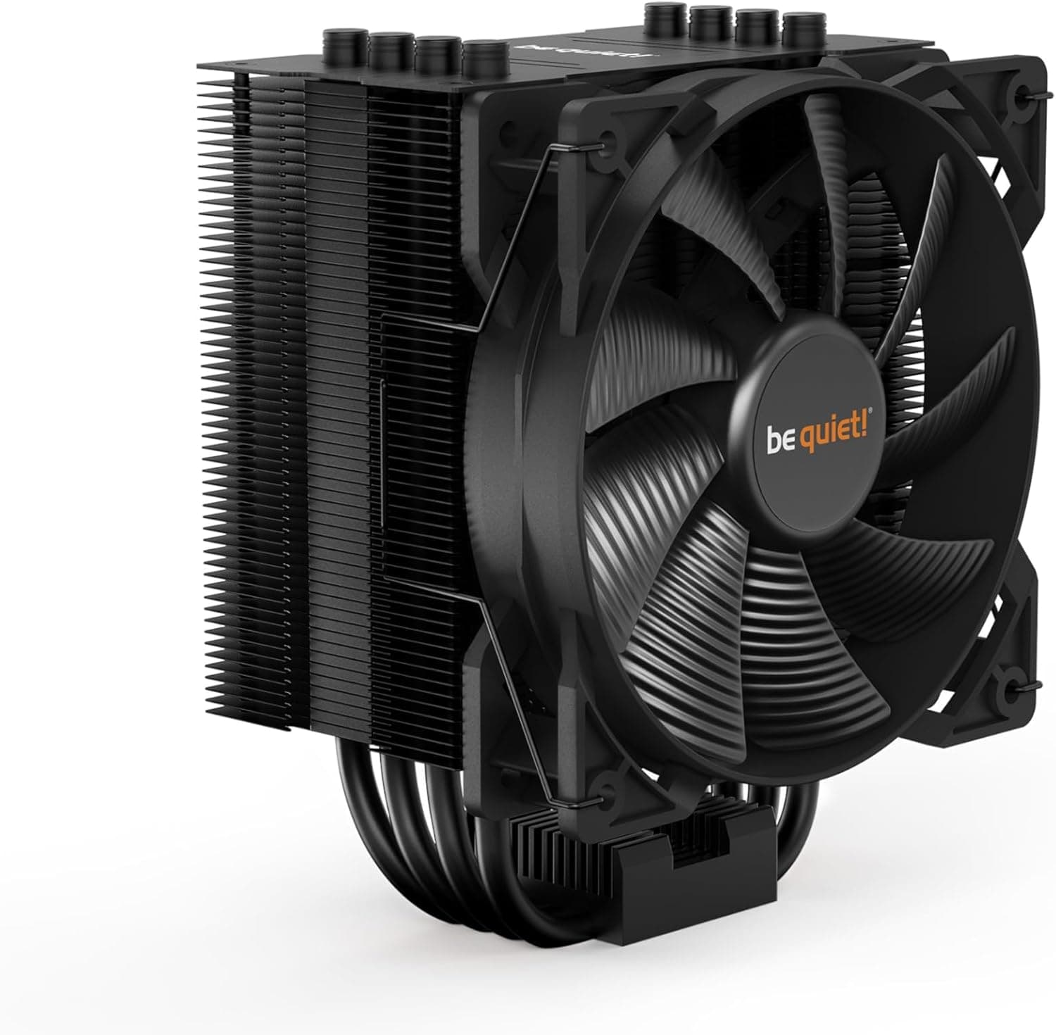 be quiet! Pure Rock Ventoinha de CPU TDP de 150 W em alumínio escovado com tecnologia HDT, preto