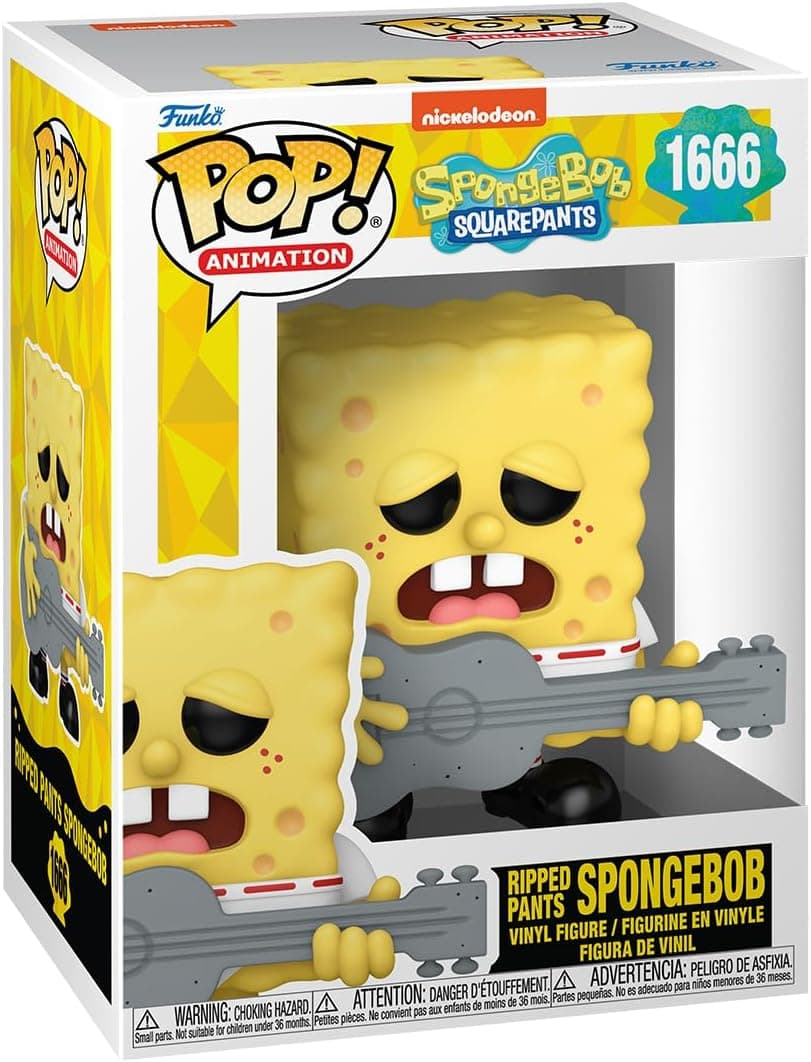 Funko Pop! TV: SBS 25th - Spongebob Squarepants - SB with Guitar - figura de vinil colecionável - ideia de presente - Mercadoria oficial - brinquedos para crianças e adultos - TV Fans