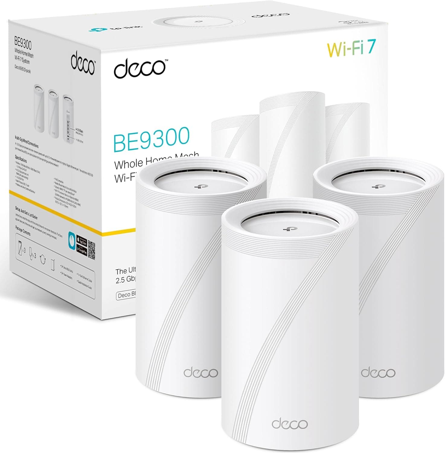 TP-Link Deco BE65 | Sistema mesh Wi-Fi 7 triband com 3 unidades e 6 streams