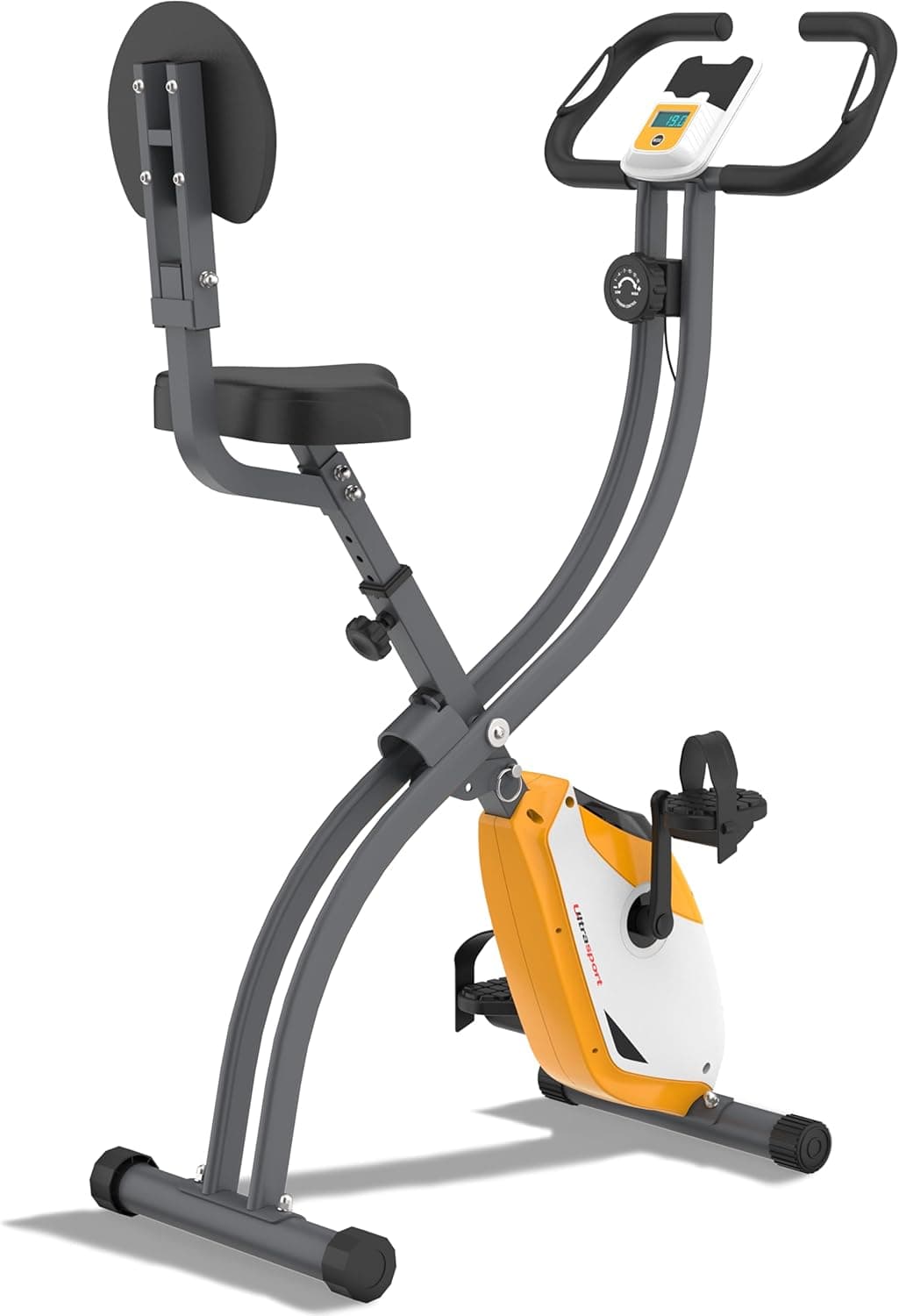 Ultrasport F-Bike | Bicicleta estática dobrável com assento ajustável até 130 kg