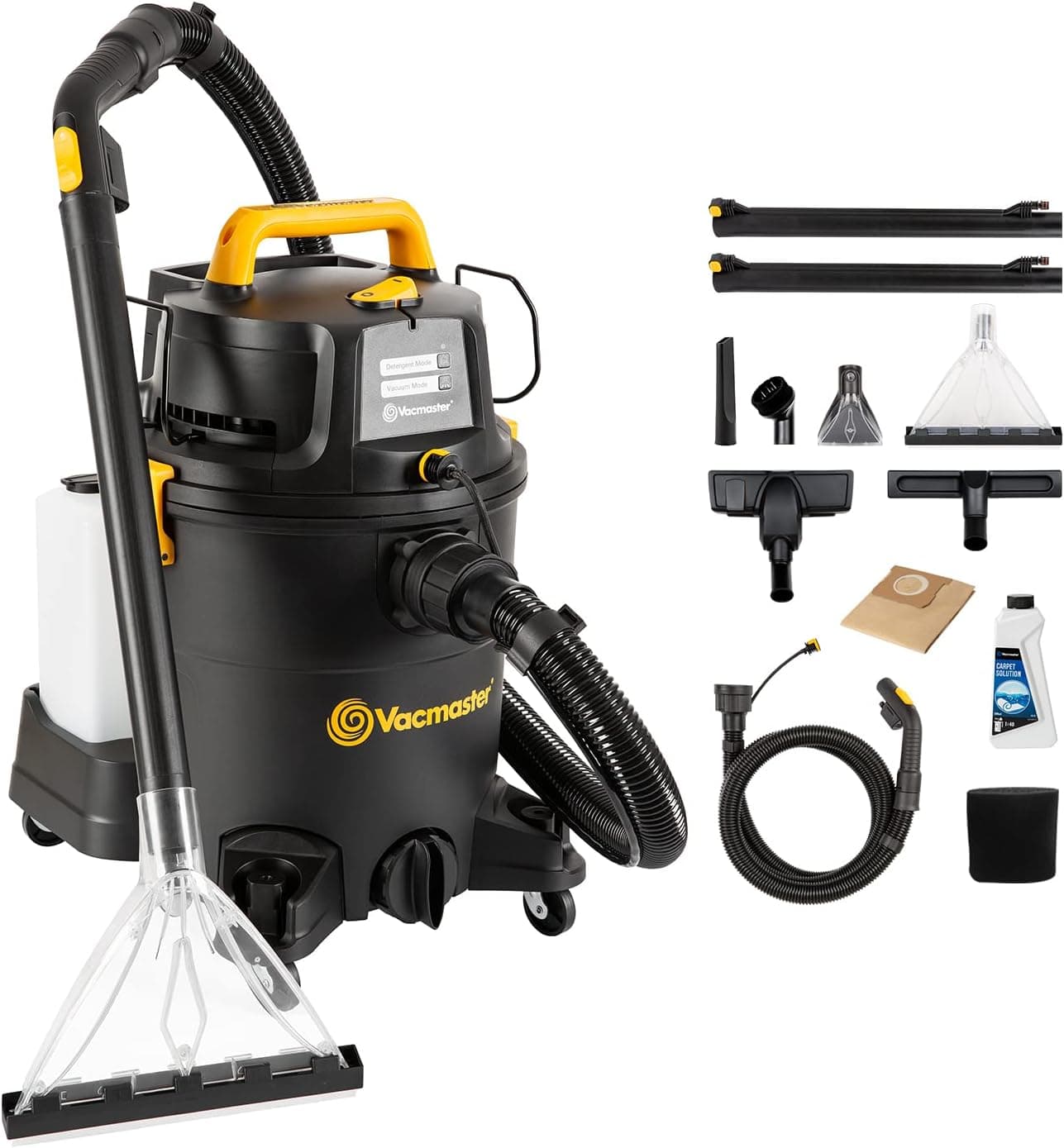 Vacmaster VK1323PFR 1300W 23L 3-in-1 Aspiradores a seco e húmido, aspirador com limpador de estofos para carro, tapetes, colchões