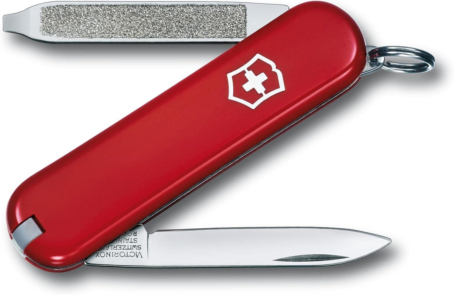 Victorinox Escort Faca pequena com 6 funções, incluindo lima de unhas e chave de fendas, cor vermelha