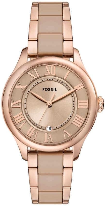 Fossil Gilmore | Relógio de mulher 38 mm com movimento quartzo e bracelete em aço ou pele