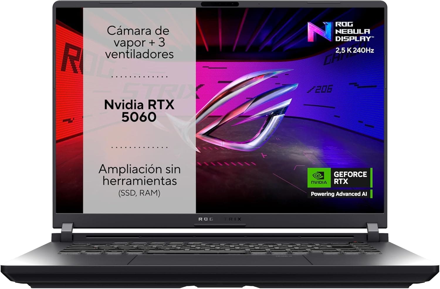 ASUS ROG Strix G16 G615JMR-RV004 | Portátil gaming 16 polegadas WUXGA 165Hz com Intel Core i7 32GB RAM 1TB SSD e RTX 5060