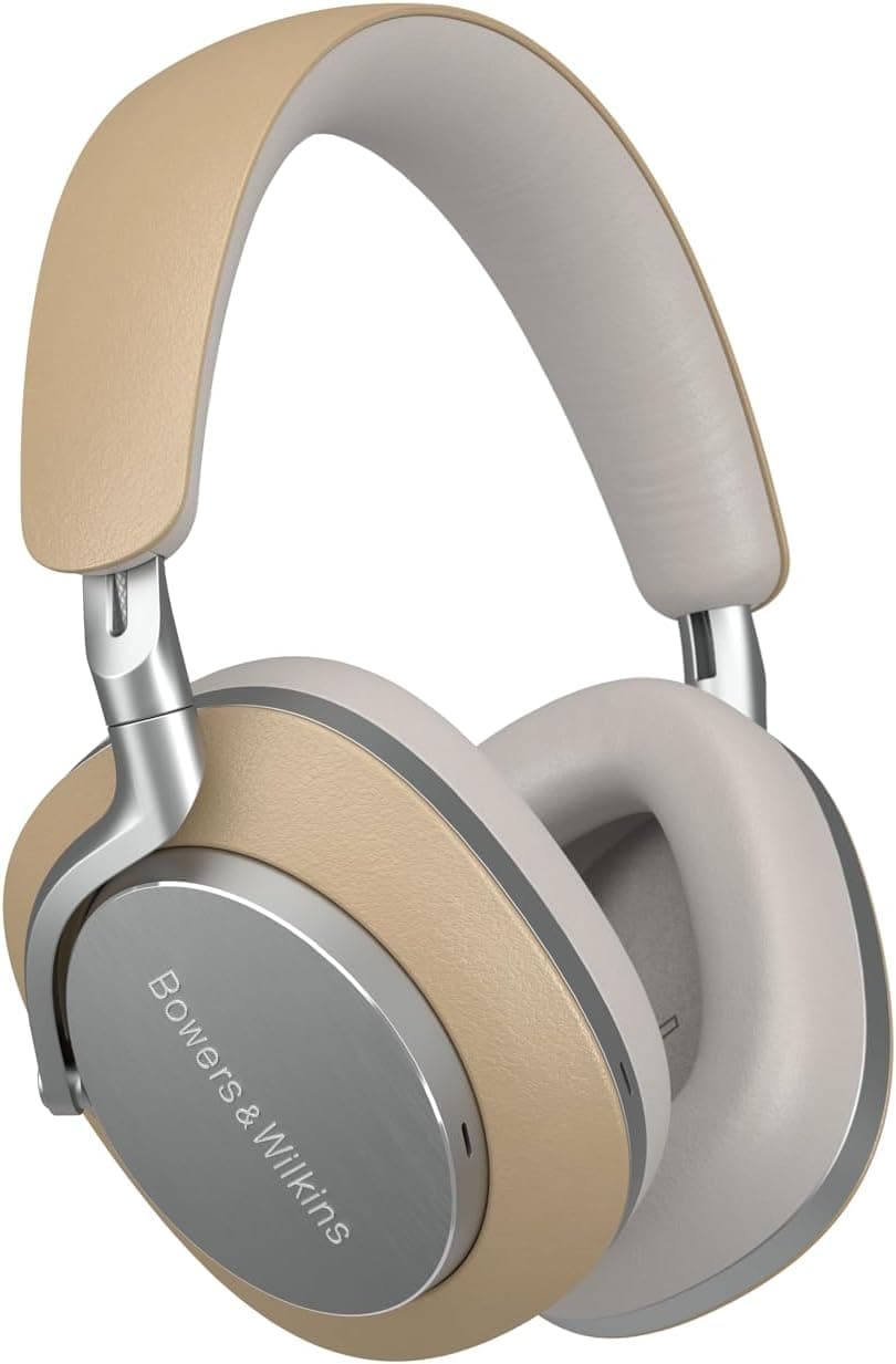 Bowers & Wilkins PX8 Flagship Auriculares sem fios com cancelamento de ruído com Bluetooth 5.0 e carregamento rápido, 30 horas de reprodução de alta resolução e microfone integrado, cor castanha