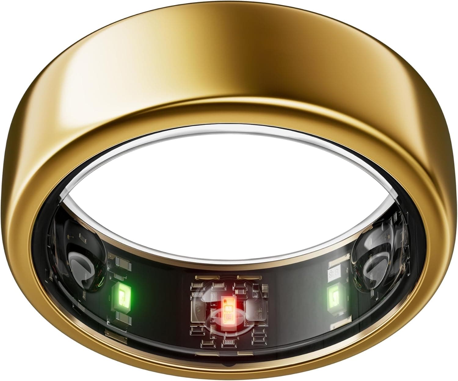 Oura Ring Gen3 Horizon | Anel inteligente dourado para monitorização do sono, frequência cardíaca e stress compatível com iOS e Android até 7 dias de autonomia