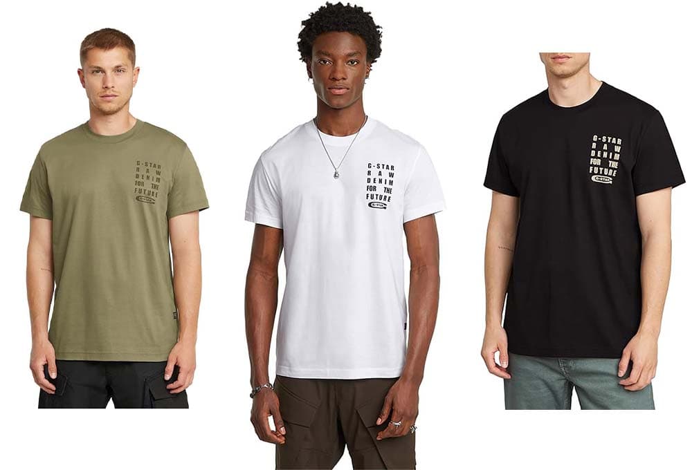 G-STAR Text Chest | T-shirt em algodão para homem