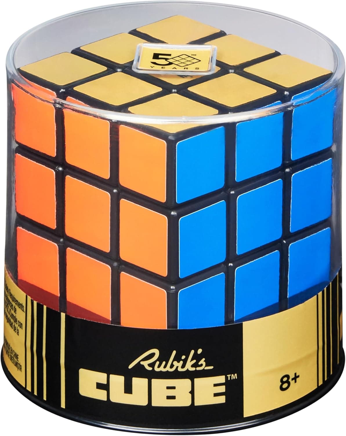 Rubik's - Cubo de Rubik edição especial retro 50 aniversário - jogo de quebra-cabeças, cubo mágico para desafiar a mente - 6068726 - brinquedos crianças 8 anos - presente criança 8 anos +