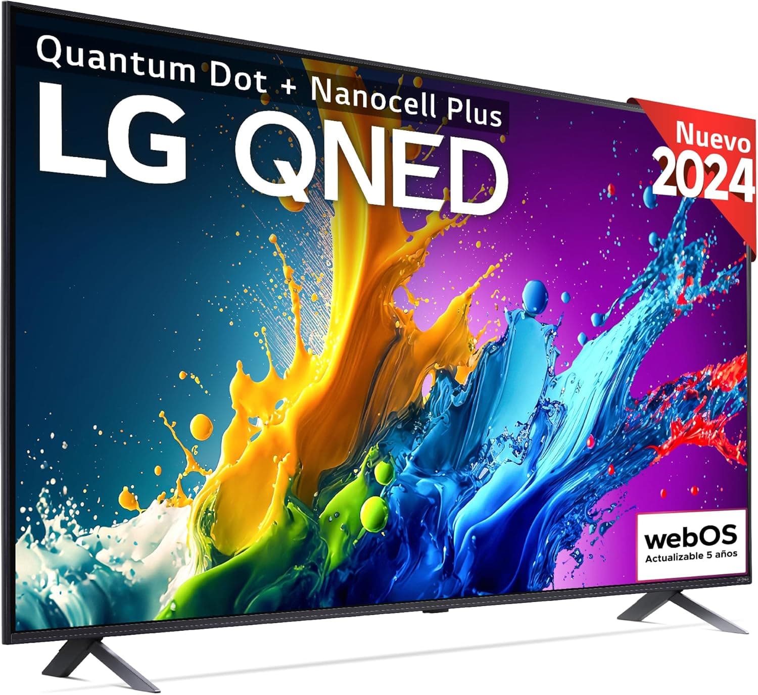 LG 86QNED80T6A 86", 4K QNED, Smart TV, HDR10, WebOS24, série 80, processador potente e inteligente, Dolby Digital Plus, Alexa/Google Assistant, preto