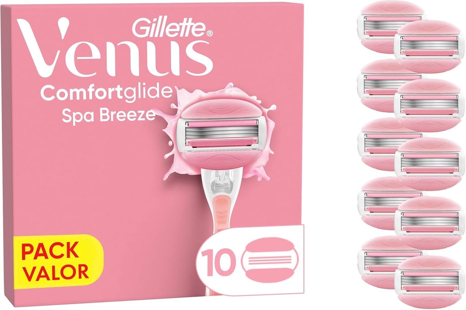 Venus Comfortglide Spa Breeze | Conjunto de 10 lâminas de recarga para depilação suave e duradoura