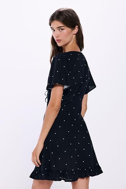 SPRINGFIELD | Vestido curto casual com padrão de bolinhas para mulher