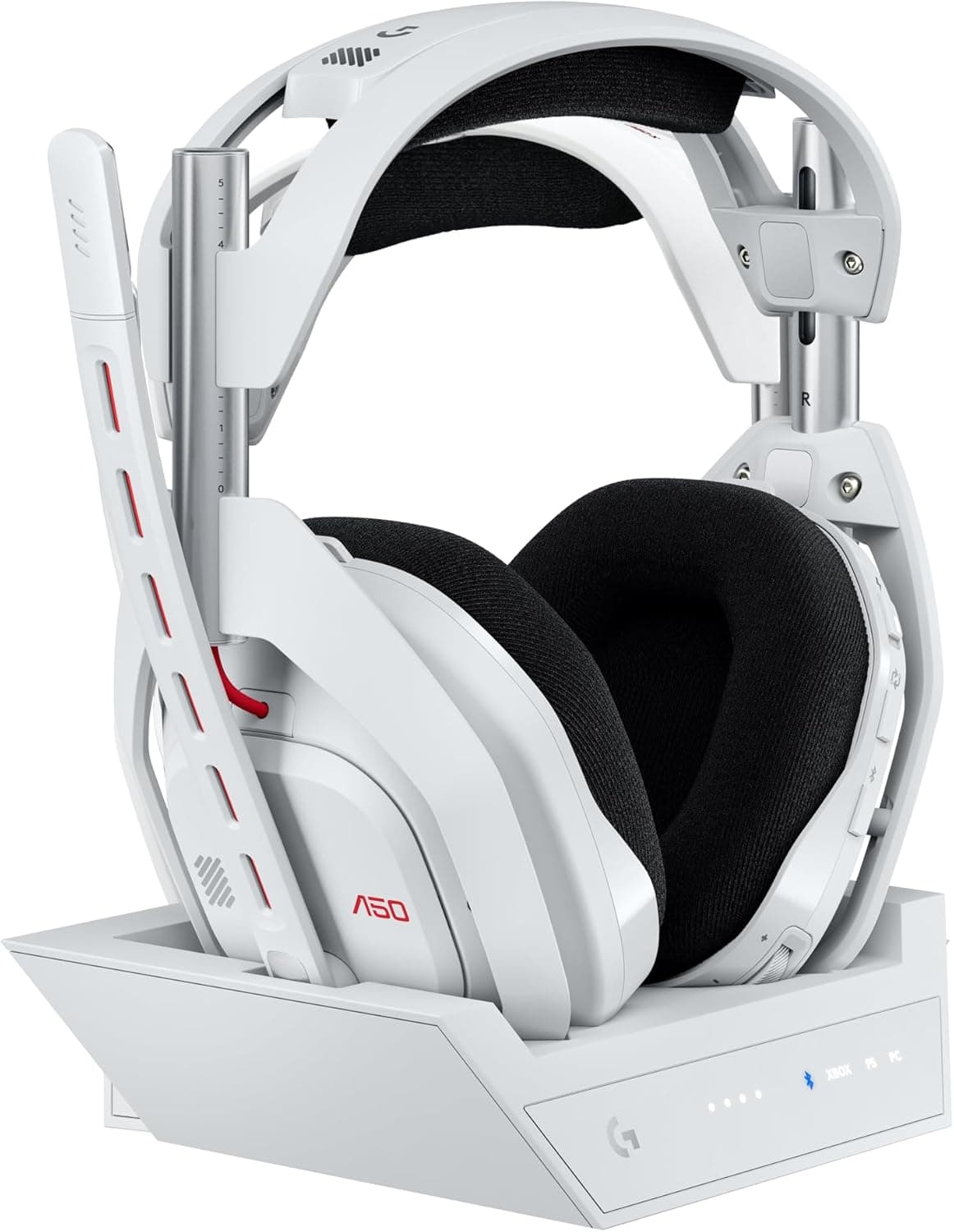 Logitech G Astro A50 LIGHTSPEED para gaming auriculares sem fios e estação base (Gen 5), PRO-G GRAPHENE, troca entre 3 sistemas, USB-C para Xbox, PS5, PC/Mac ou Nintendo Switch, Bluetooth, preto