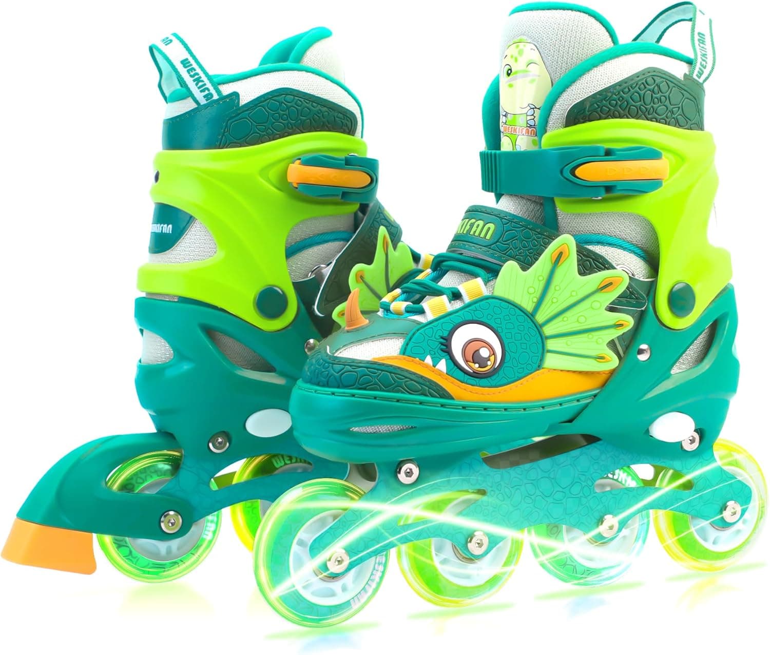 Unicórnio Patins em linha patins para meninas patins 4 rodas patins ajustáveis com iluminação LED para meninas meninos iniciantes presente de aniversário Natal