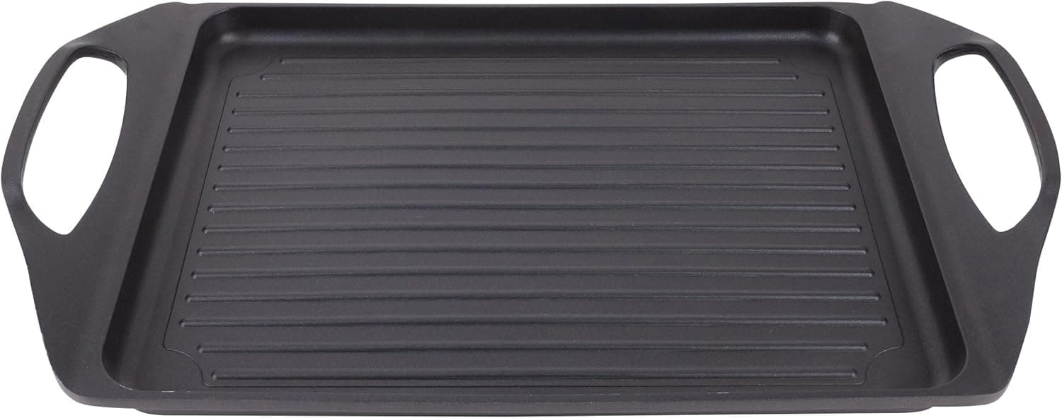 San Ignacio Compact - Ferro Grill 45 x 27 cm - alumínio fundido - Whitford - interior em preto e exterior em preto - resistente com ponto de indução