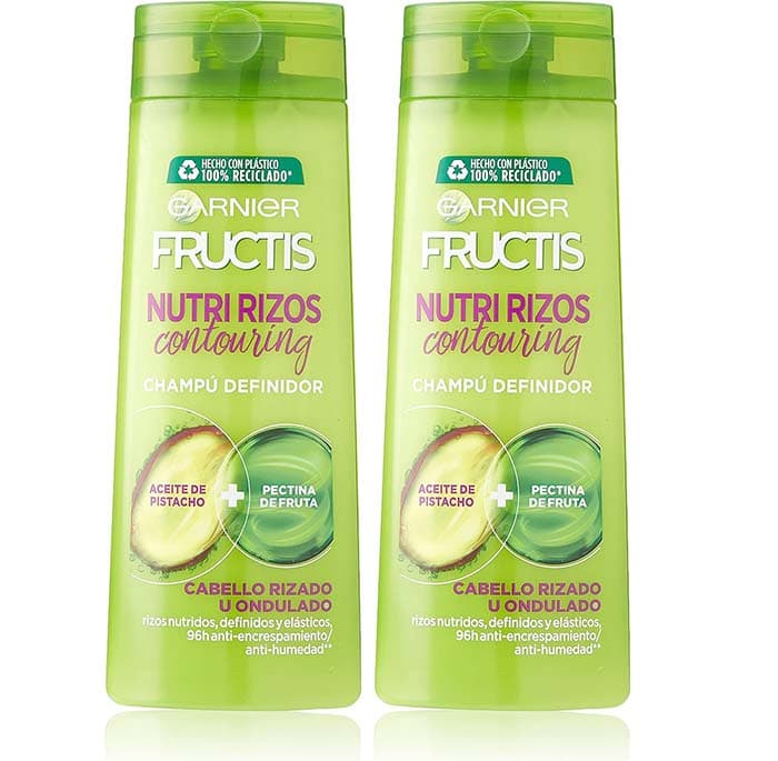Garnier Fructis Nutri Curls Contour champô cabelo encaracolado ou ondulado, 380 ml x 2