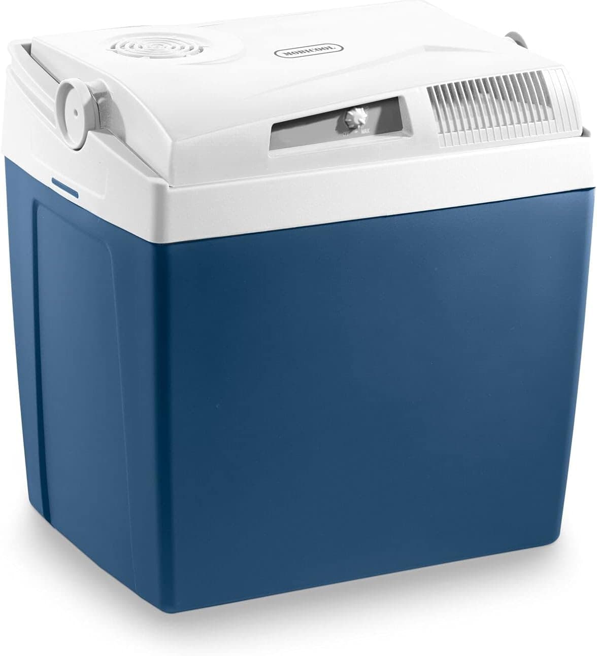 Mobicool ME24 - Geladeira elétrica portátil, 23 l, mini frigorífico para carro, camião, barco e autocaravana, 12 e 230 V, azul