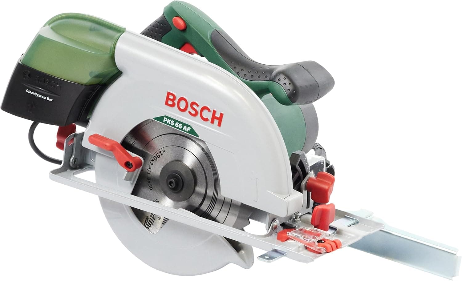 Bosch Serra circular PKS 66 AF (disco de serra, carril de guia, caixa de cartão, 1600 watts)
