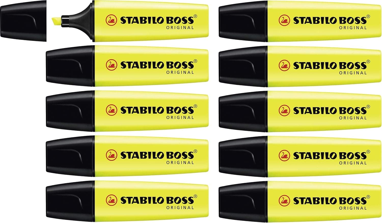 STABILO Marcador fluorescente BOSS original - caixa com 10 unidades amarelo