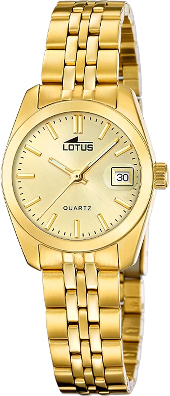 Lotus 18993/3 | Relógio feminino em aço inoxidável dourado com pulseira tipo bracelete