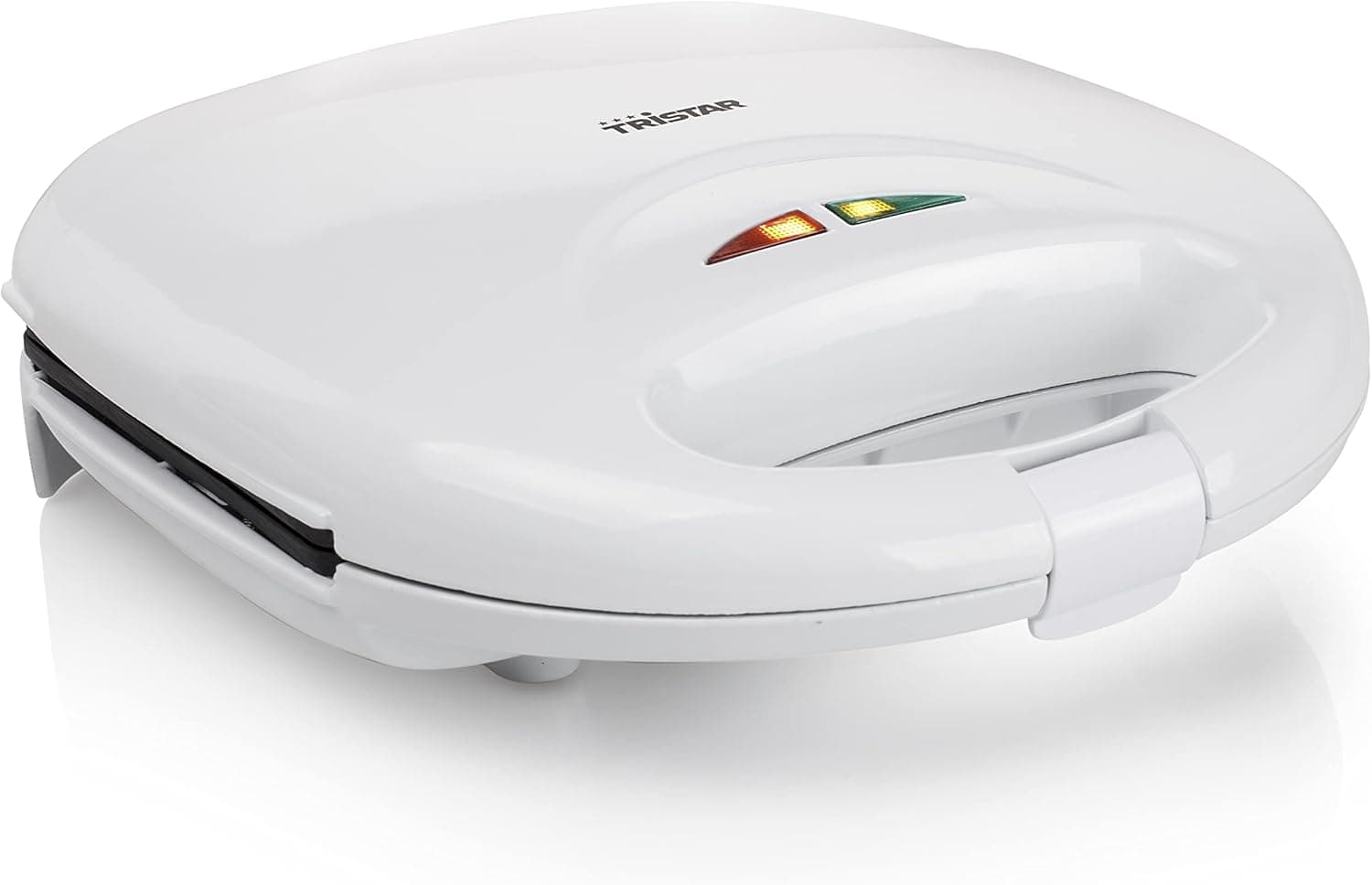 Tristar SA-3050 Sandwicheira grill com placas de grelha, tamanho compacto com compartimento para cabo, potência de 750 W, revestimento antiaderente, cor branca
