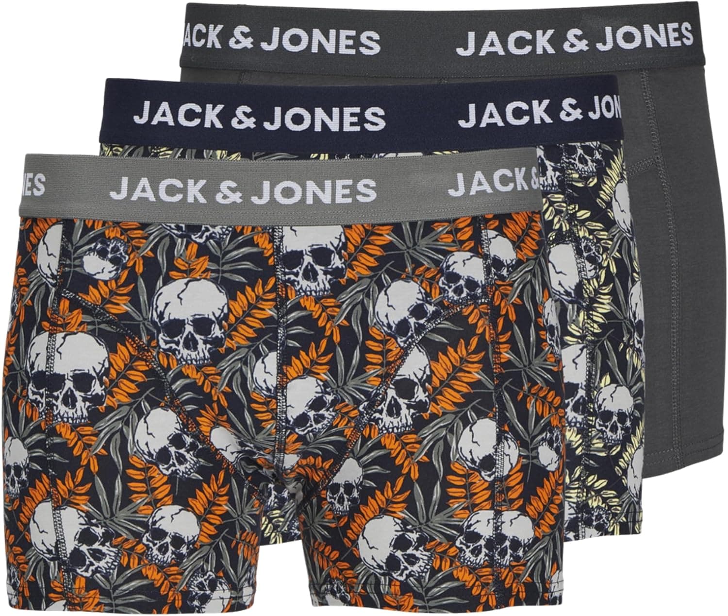 JACK & JONES Boxers para homem, pack de 3