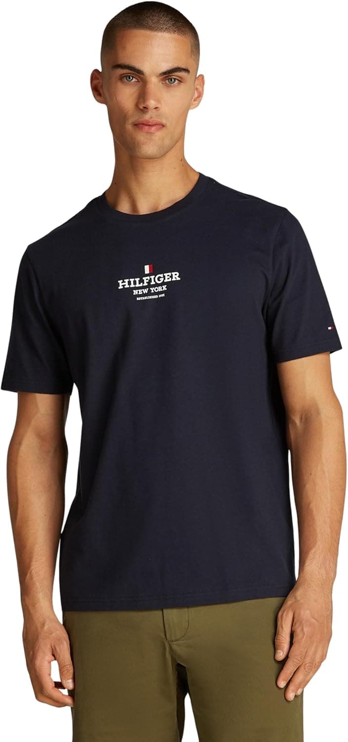 Tommy Hilfiger T-shirt de manga curta para homem com logótipo