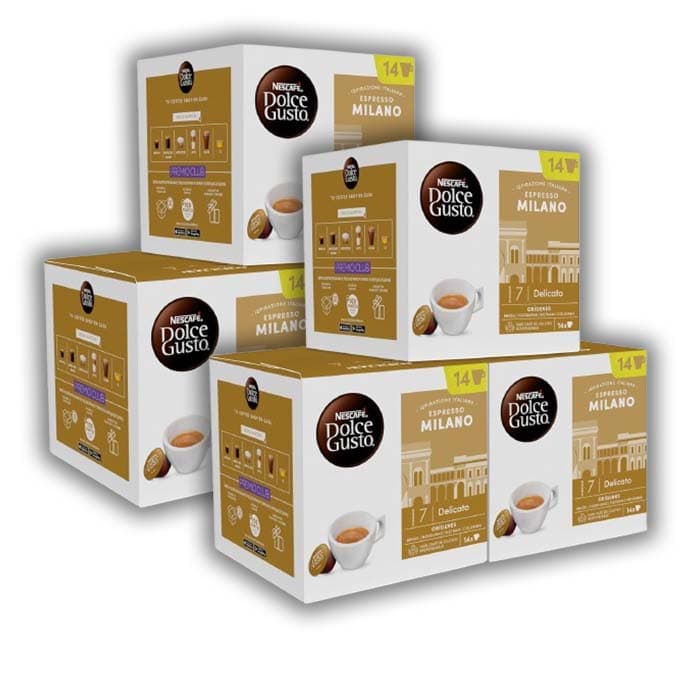 NESCAFÉ Dolce Gusto Café Espresso Milano, 6 embalagens, 14 cápsulas, total 84 cápsulas