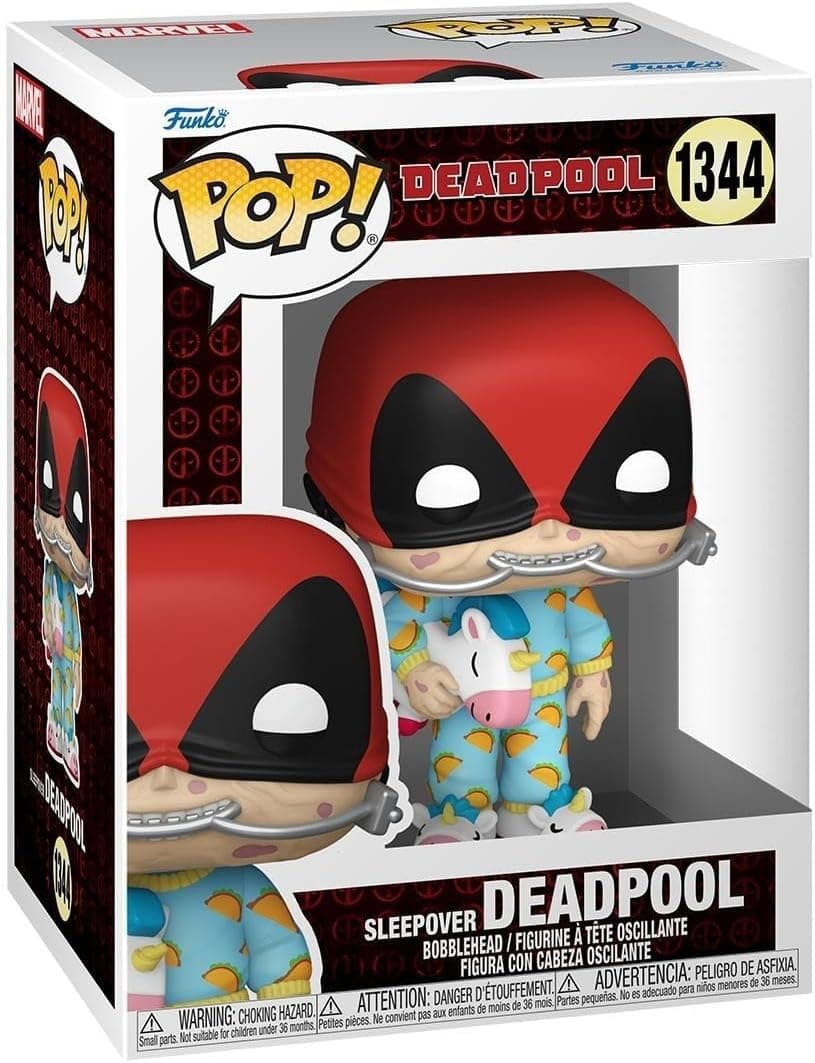 Funko POP! Marvel: Deadpool – Convidado da Festa do Pijama – Figura de Vinil Colecionável – Brinquedo para Crianças e Adultos – Fãs da Marvel – Figura Modelo para Colecionadores e Exposição
