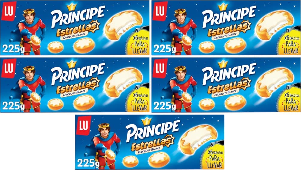 Principe Bolachas estrelas de chocolate branco 250 g