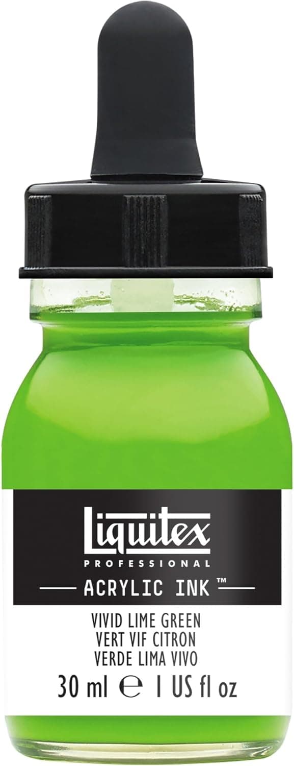 Liquitex Tinta acrílica Ink profissional frasco de 30 ml, verde lima vivo