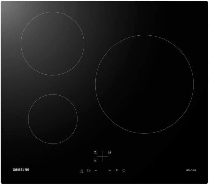 Samsung NZ63M3NM1BB/UR - Placa de indução 3 zonas de cozedura, 59 x 5,7 x 52 cm