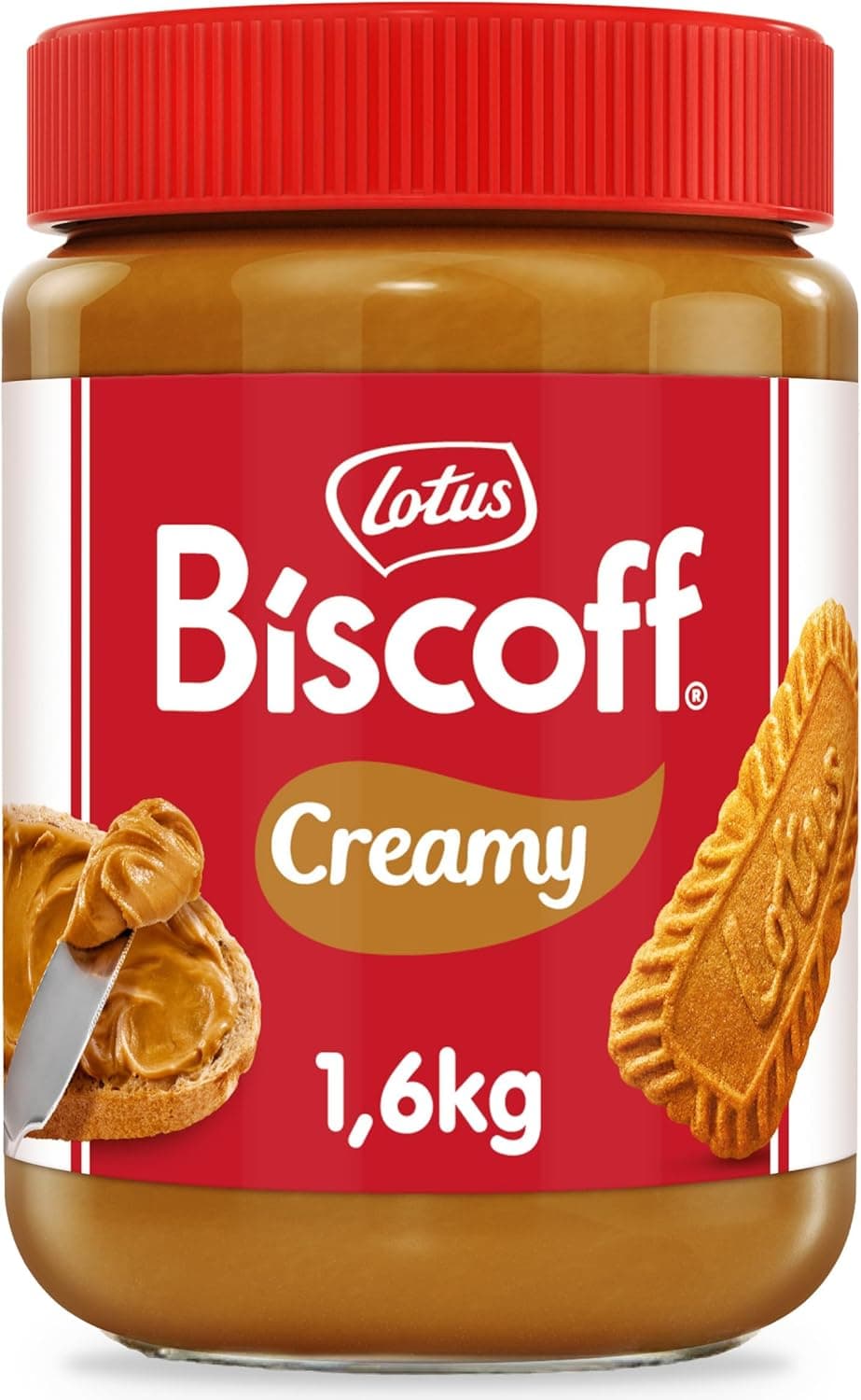Lotus Biscoff | Creme para barrar vegan com sabor a bolacha caramelizada, 1,6 kg