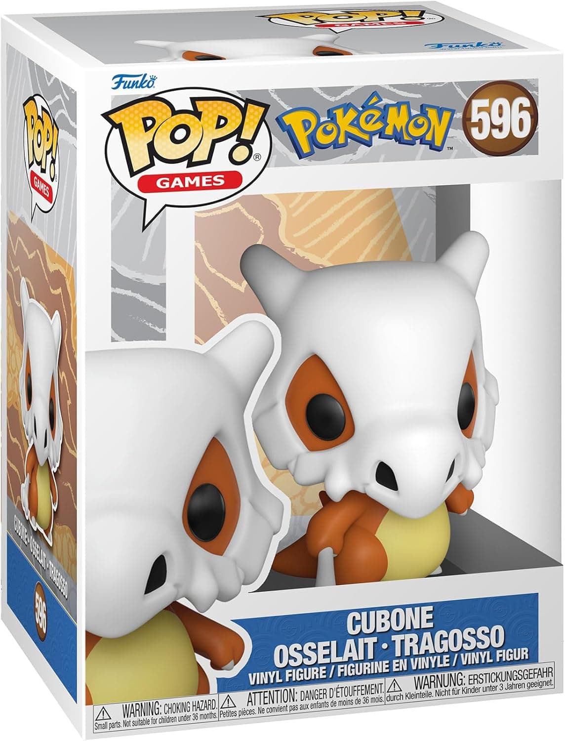Funko Pop! Games: Pokemon - Cubone - Figura de vinil colecionável - ideia de presente- Mercadoria oficial - Brinquedos para crianças e adultos - Video Games Fans - boneco para colecionadores e