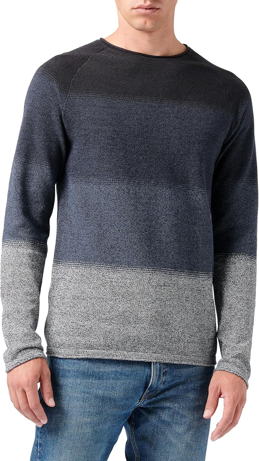 Jack & Jones Jjehill Knit Crew Neck | Camisola de malha em algodão com corte regular para homem