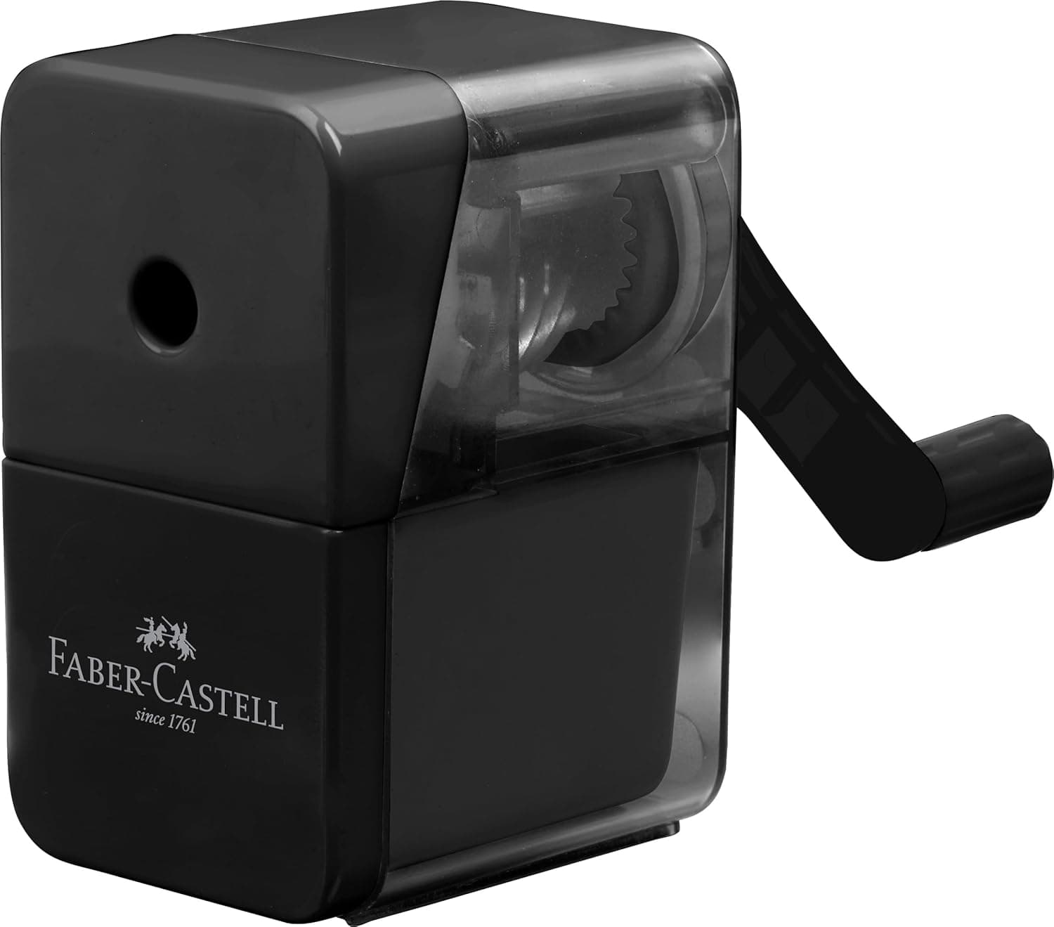 Faber-Castell 180984 - Apontador com manivela de secretária - preto