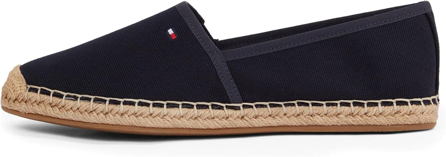 Tommy Hilfiger Flag Canvas Espadrille | Alpercatas em lona azul para mulher