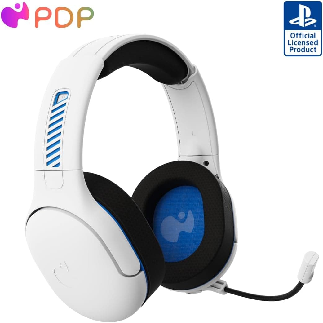 PDP AIRLITE Pro Auricular sem fios branco com microfone com cancelamento de ruído para Sony Playstation PS5 - PS4, oficialmente licenciado