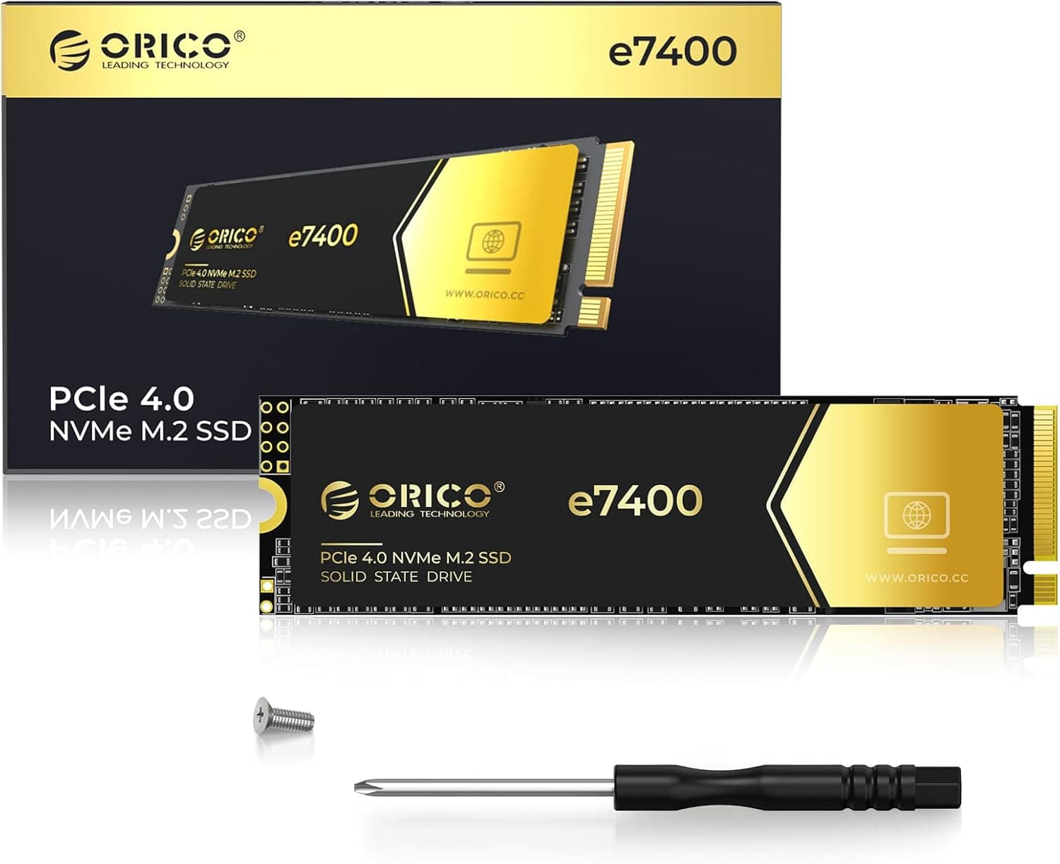 ORICO e7400 | SSD NVMe M.2 PCIe 4.0X4 1TB até 7400 MB/s compatível com macOS e Windows