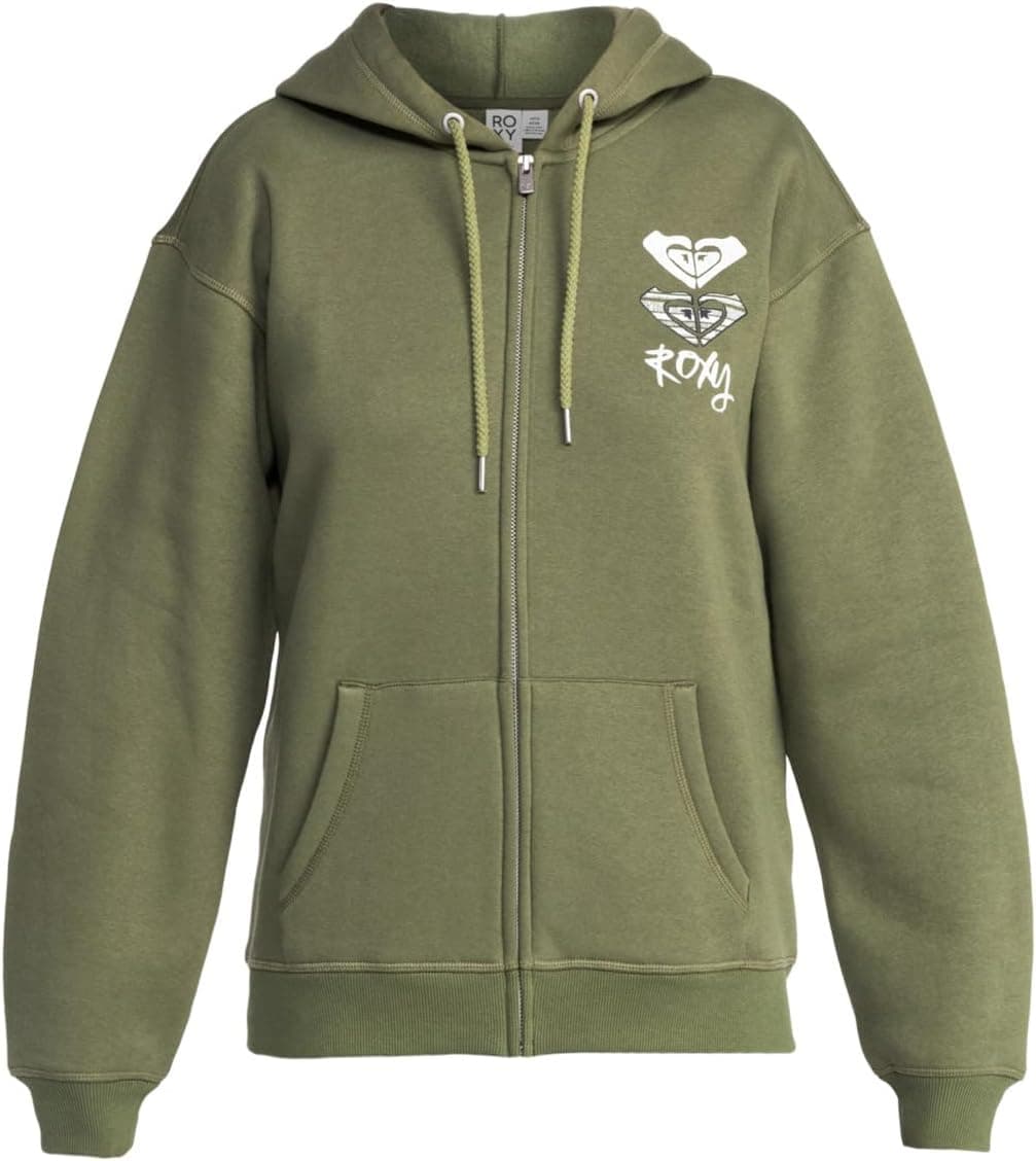 Roxy Surf Stoked - Camisola com capuz e fecho de correr para mulher