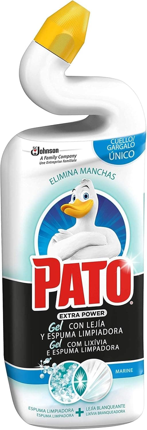 PATO WC Power Fragrance Marine Bleach | Gel de limpeza para sanitas com aroma marinho, 750 ml