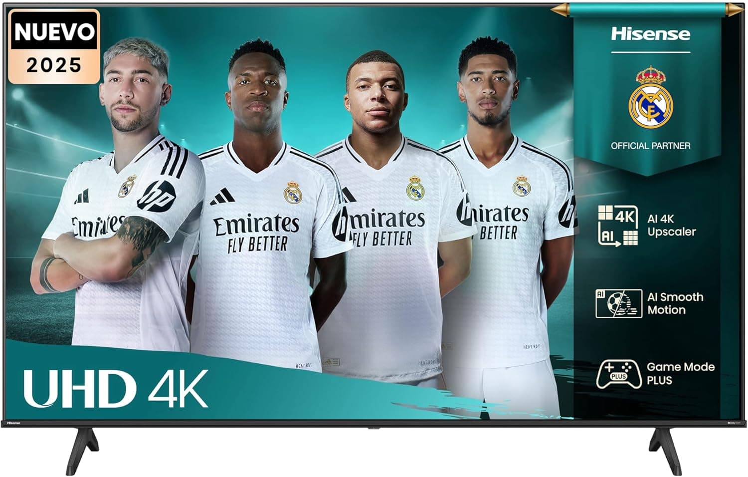 Hisense 50E63QT - UHD 4K, Smart TV de 50 polegadas, visão dolby, modo de jogo Plus, DTS Virtual X, controlo por voz, duplo controlo de volume, auto organização canais TDT 