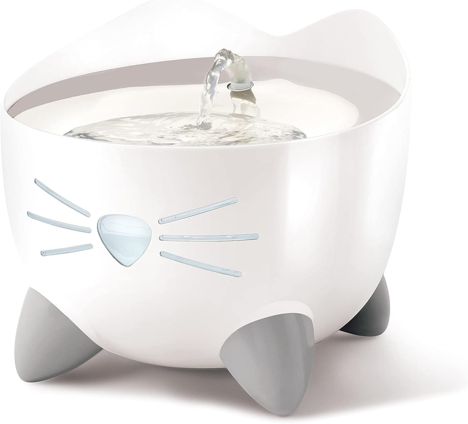 Catit Pixi Bebedor fonte de aço inoxidável para gatos, 2,5 l, branco