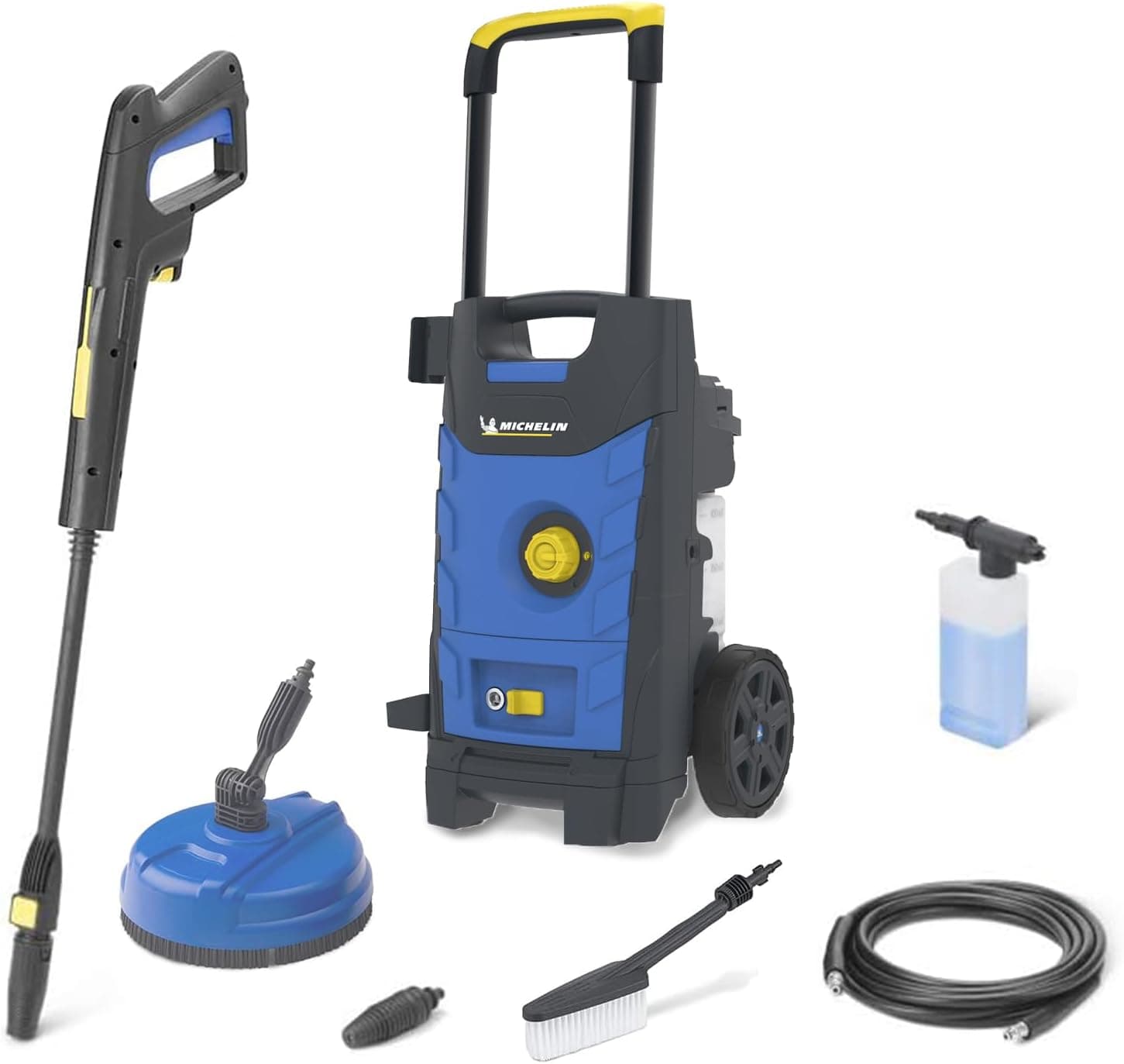 Michelin Hidro-limpeza MPX19ELP | alta pressão, para automóveis e superfícies exteriores, com máquina de lavar superfícies e escova fixa, pressão máxima. 140 Bar, fluxo máximo. 460 l/h