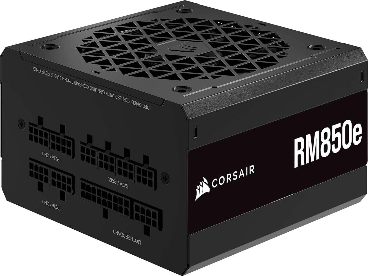 Corsair RM850e (2023) Fonte de alimentação ATX totalmente modular de baixo ruído - compatível com ATX 3.1 e PCIe 5.1 - eficiência 80 PLUS Gold - suporte para modo de espera moderno - preto