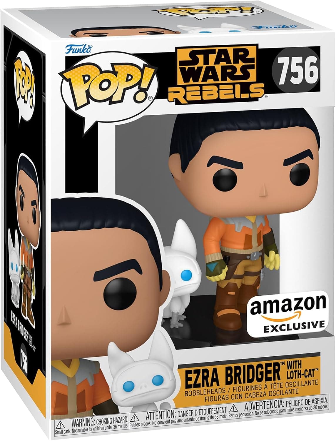 Funko Pop! & Buddy: Rebels - Ezra with Loth Cat - Star Wars: Rebels - Exclusiva Amazon - Figura de vinil colecionável