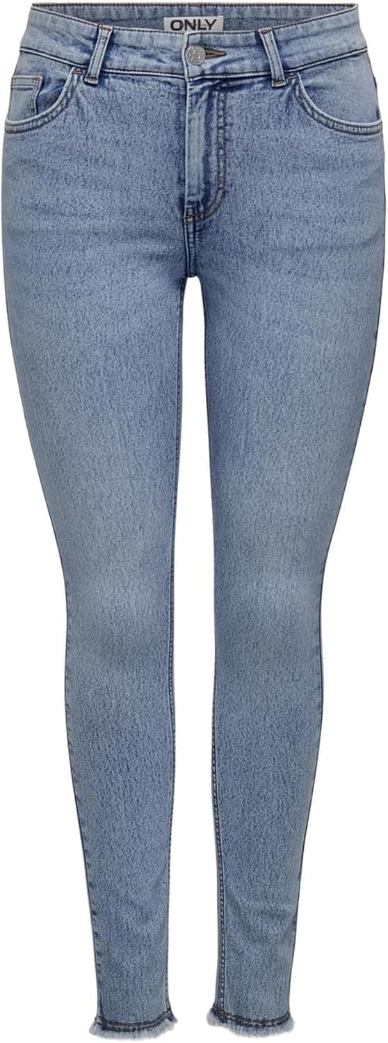 SOMENTE Onlhush Cintura Média SK RW ANK Dnm Jeans de Cintura Média para Mulheres