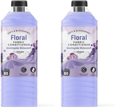 By Amazon Suavizante, floral, 80 lavagens (embalagem de 2)
